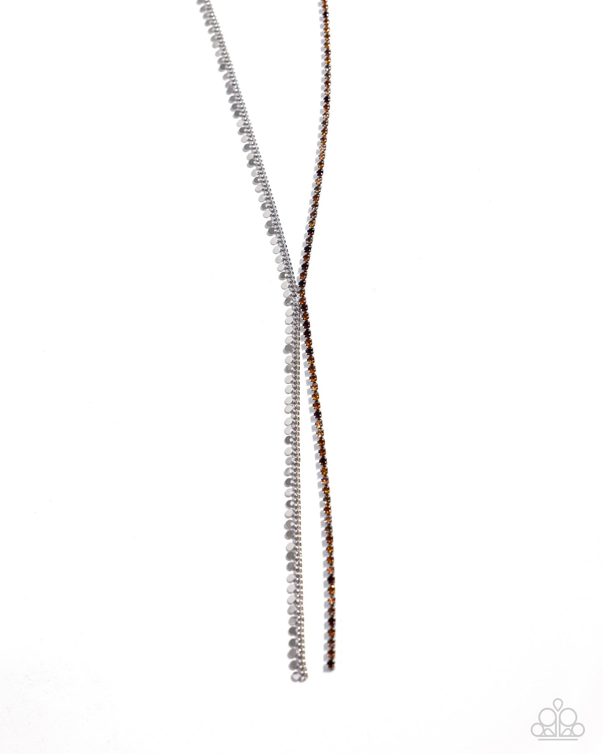 Elongated Eloquence Brown Necklace - Jewelry by Bretta