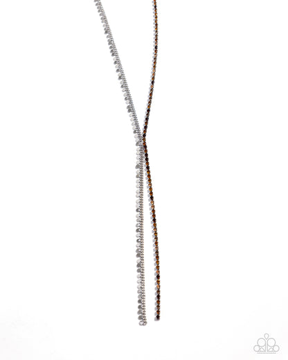 Elongated Eloquence Brown Necklace - Jewelry by Bretta