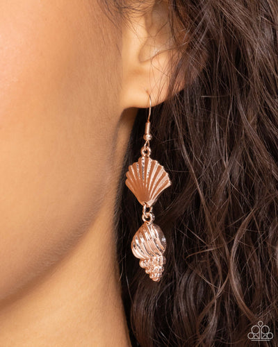 SHELL, I Was In the Area Rose Gold Earrings  - Jewelry by Bretta