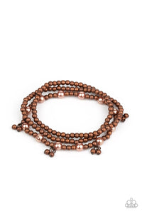Paparazzi Accessories-GRANDIOSE Slam - Copper Bracelets