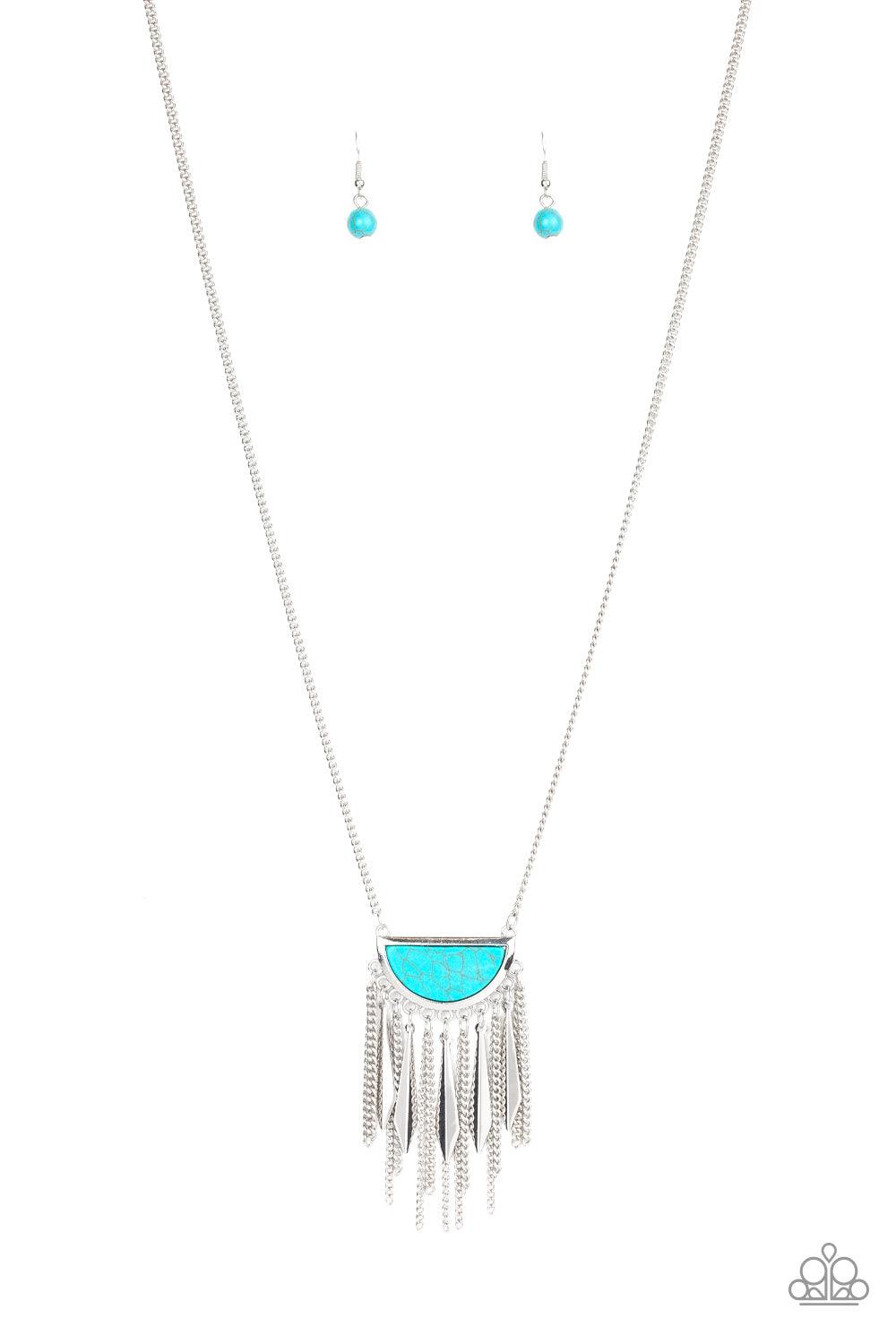 Paparazzi Accessories-Desert Hustle - Blue Necklace