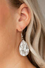Paparazzi Accessories-Limo Ride - White Earrings