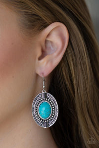 Paparazzi Accessories-Mountain Melody - Blue Earrings - jewelrybybretta