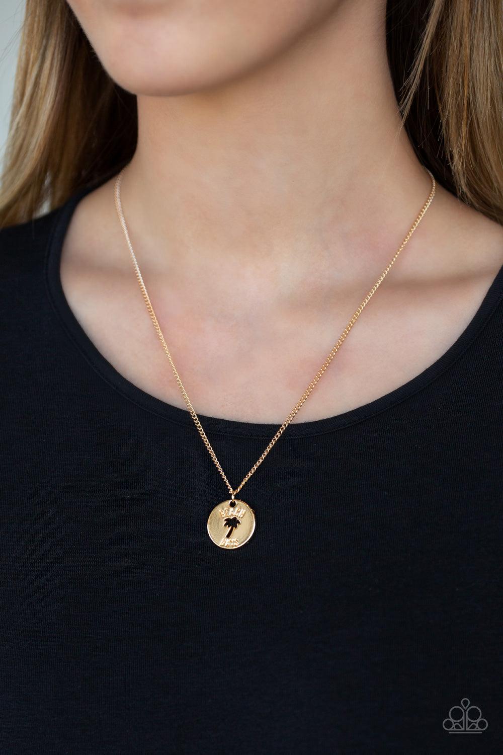 Paparazzi Accessories  Palm Tree Paradise - Gold Necklace - jewelrybybretta