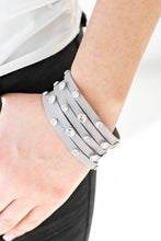 Paparazzi Accessories-Rhinestone Reputation - Silver Wrap Bracelet