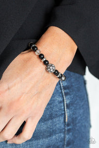Paparazzi Accessories-Twinkling Timelessness - Black stretch Bracelet