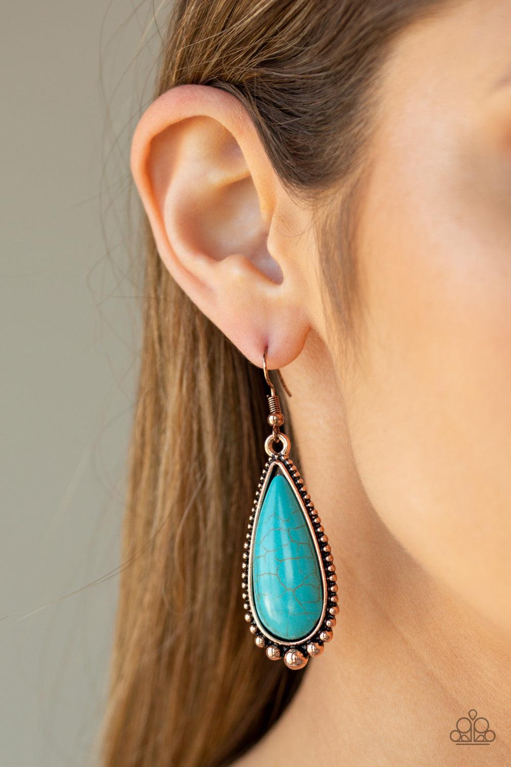 Paparazzi Accessories-Desert Quench - Copper Earrings