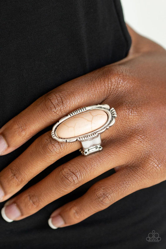 Paparazzi Accessories-Desert Thirst - Brown Ring - jewelrybybretta