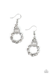 Paparazzi Accessories-Diamond Deluxe - White Earrings - jewelrybybretta