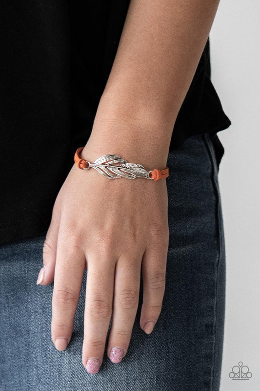 Paparazzi Accessories-Faster Than FLIGHT - Orange Urban Bracelet - jewelrybybretta