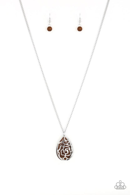 Paparazzi Accessories Gleaming Gardens - Brown Necklace - jewelrybybretta
