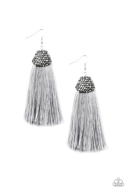 Paparazzi Accessories-Razzle Riot - Silver Earrings