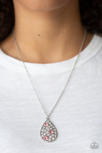 Paparazzi Accessories - Sparkle All The Way - Pink & Silver Necklace