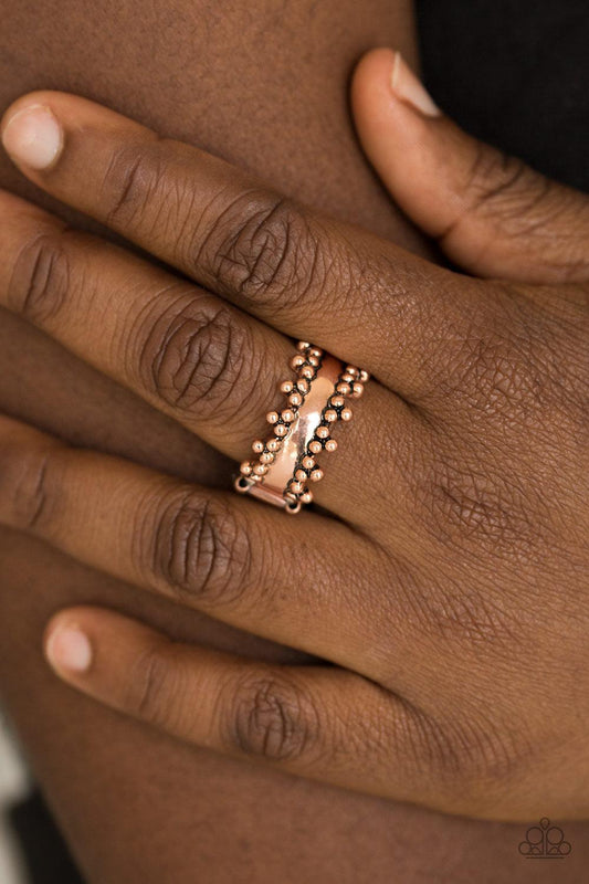 Paparazzi Accessories Heavy Metal Muse - Copper Ring - jewelrybybretta
