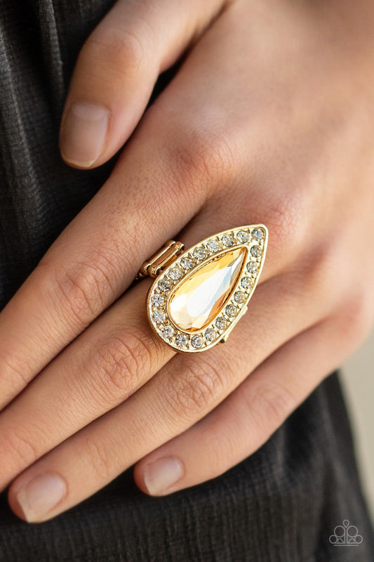Paparazzi Accessories-Majestic Mayhem - Gold Ring - jewelrybybretta