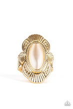 Paparazzi Accessories-Oceanside Oracle - Gold Ring - jewelrybybretta