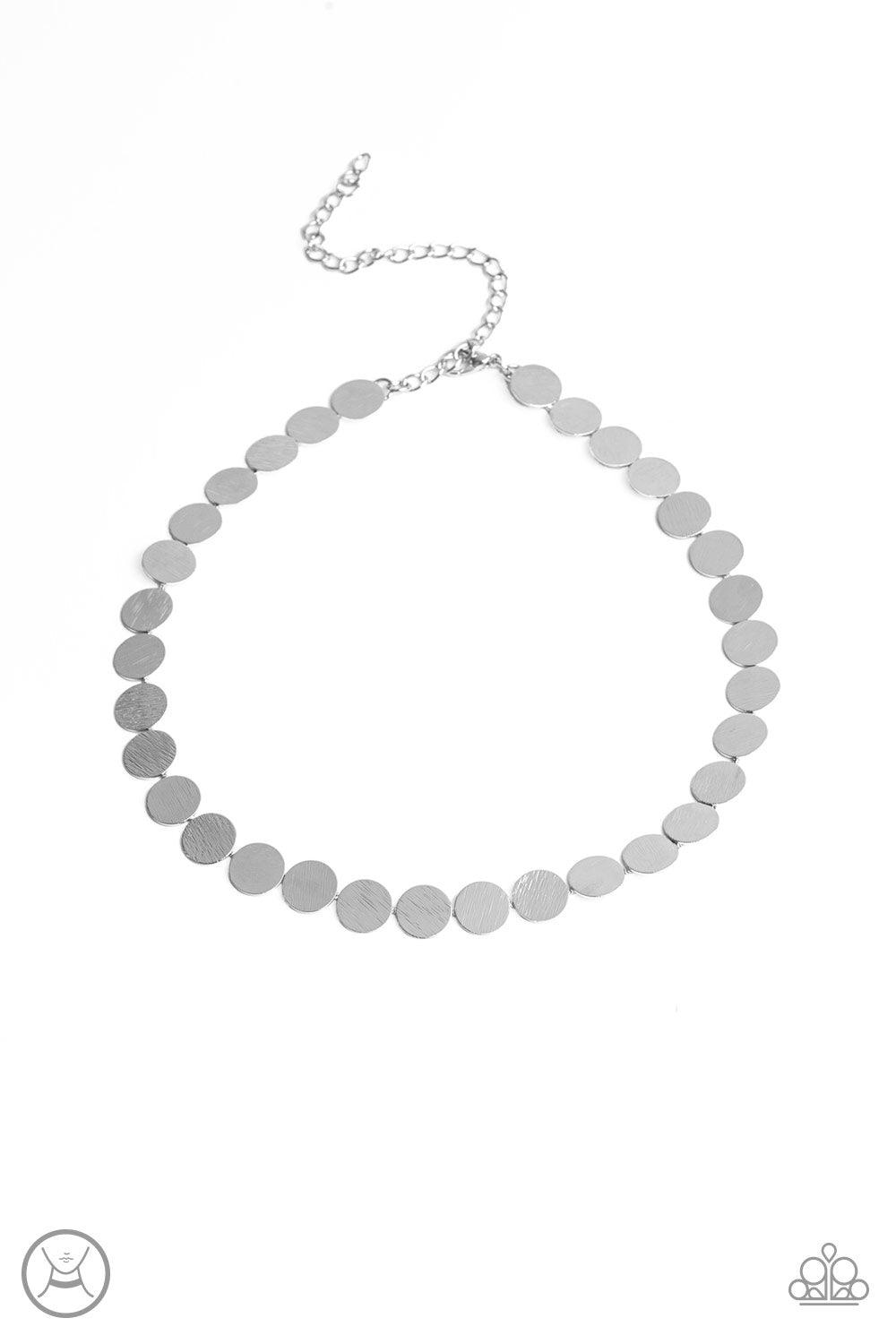 Paparazzi Accessories-Spot Check - Silver Choker Necklace - jewelrybybretta