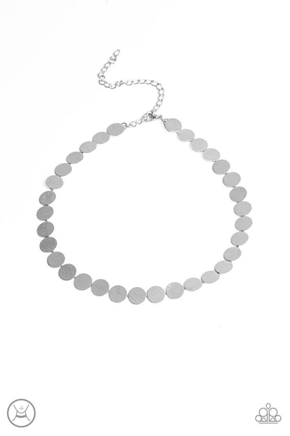 Paparazzi Accessories-Spot Check - Silver Choker Necklace - jewelrybybretta