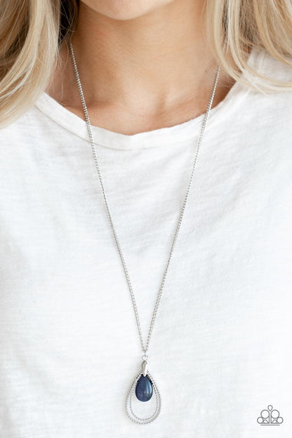 Paparazzi Accessories-Teardrop Tranquility - Blue Necklace