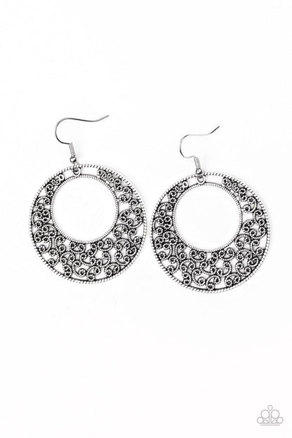 Paparazzi Accessories-Wistfully Winchester - Silver Earrings - jewelrybybretta
