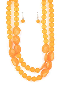 Arctic Art Orange Necklace - Jewelry By Bretta