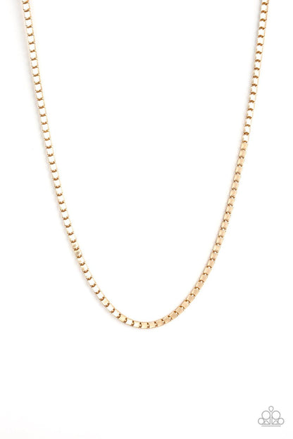 Paparazzi Accessories-Boxed In - Gold Necklace