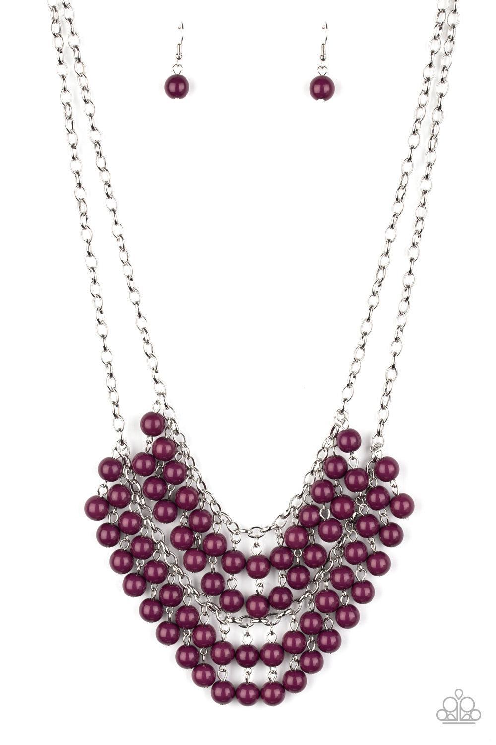 Paparazzi Accessories-Bubbly Boardwalk - Purple Necklace