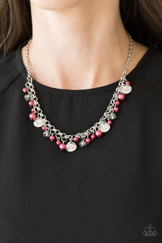 Paparazzi Accessories-Coastal Cache - Red Necklace