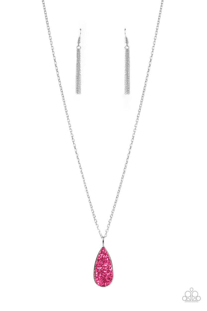 Paparazzi Accessories-Daily Dose of Sparkle - Pink Necklace