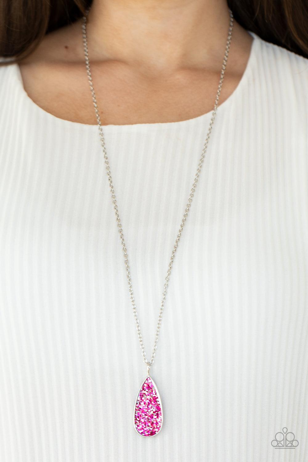 Paparazzi Accessories-Daily Dose of Sparkle - Pink Necklace