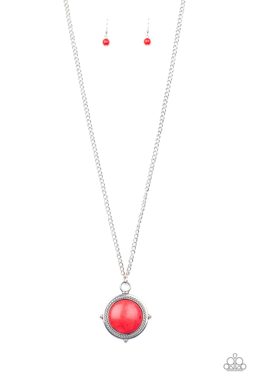 Paparazzi Accessories-Desert Equinox - Red Necklace