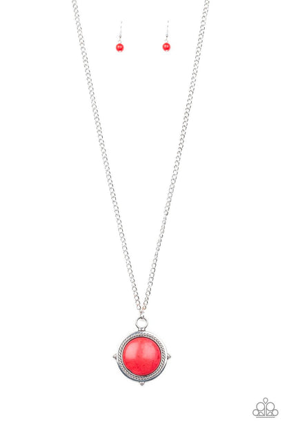 Paparazzi Accessories-Desert Equinox - Red Necklace