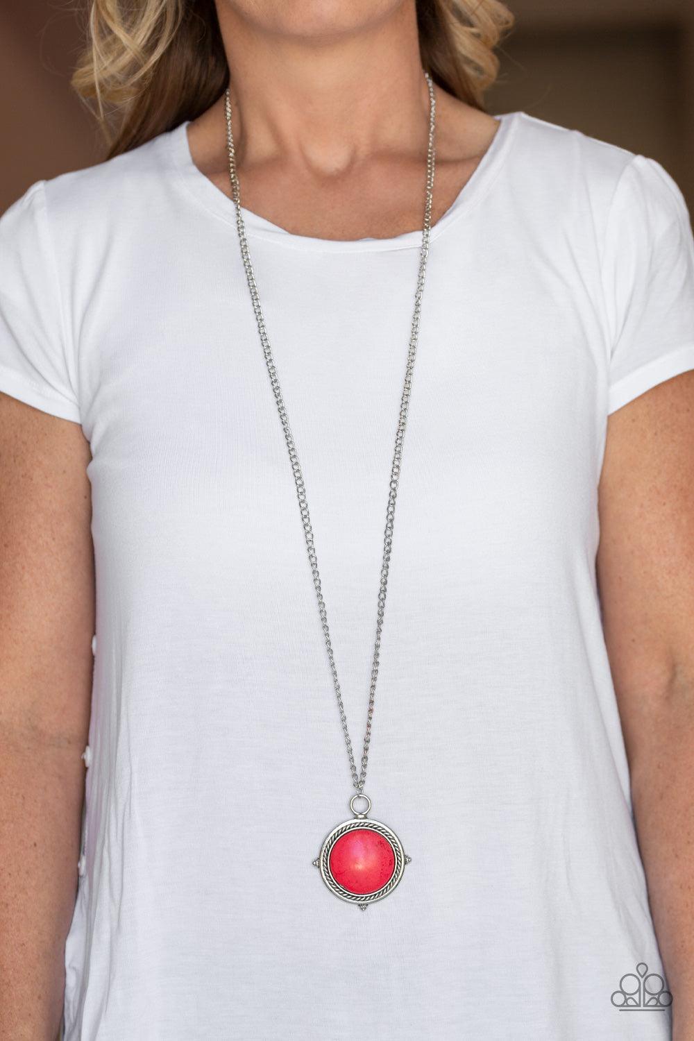 Paparazzi Accessories-Desert Equinox - Red Necklace