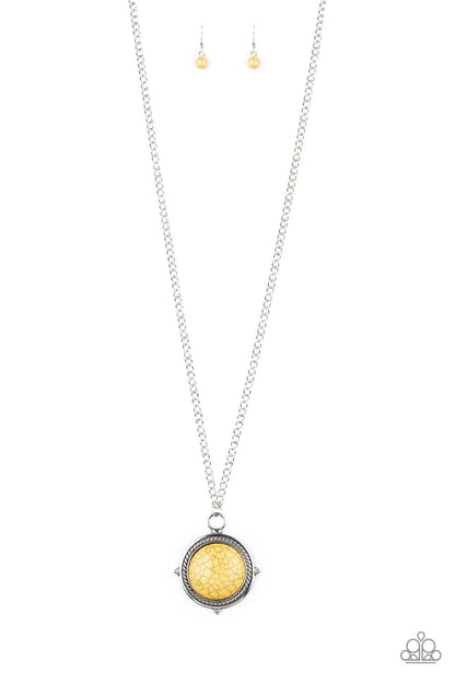 Paparazzi Accessories-Desert Equinox - Yellow Necklace