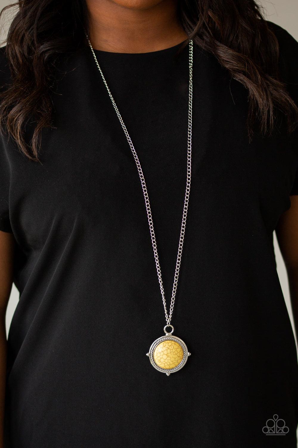Paparazzi Accessories-Desert Equinox - Yellow Necklace
