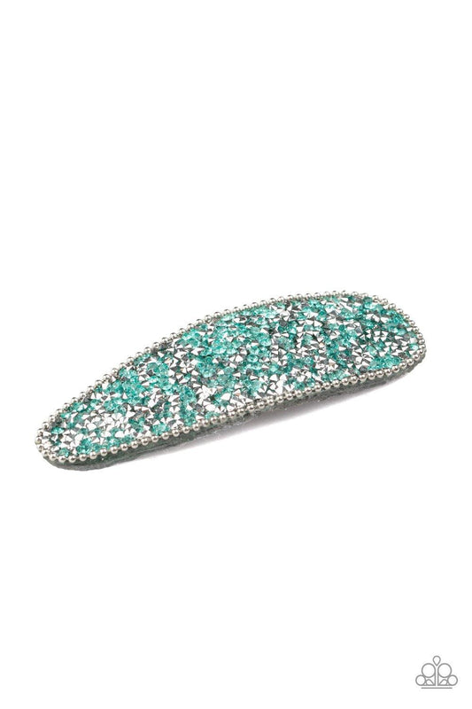 Paparazzi Accessories-Didnt HAIR It From Me - Green Hair Clip