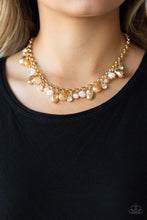 Paparazzi Accessories-Downstage Dazzle - Gold  Necklace