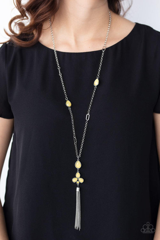 Paparazzi Accessories-Eden Dew - Yellow Necklace