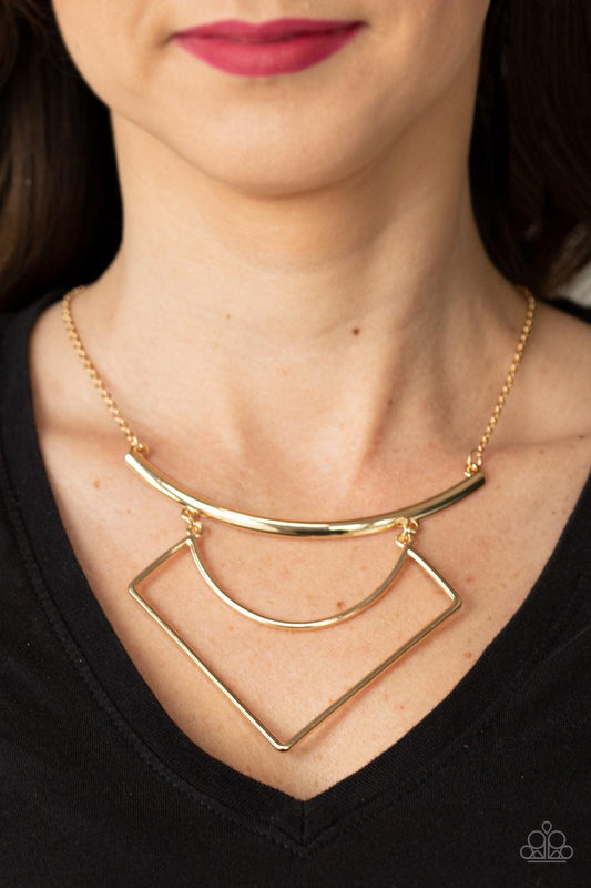 Paparazzi Accessories-Egyptian Edge - Gold Necklace