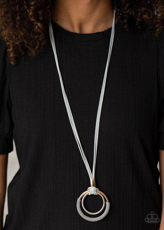Paparazzi Accessories-Elliptical Essence - Silver Necklace