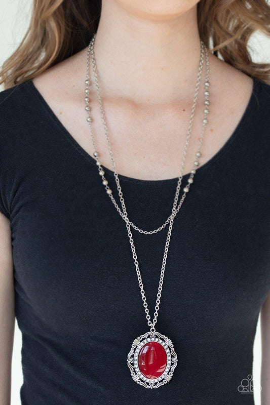 Paparazzi Accessories-Endlessly Enchanted - Red Necklace
