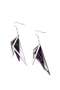 Paparazzi Accessories-Evolutionary Edge Purple Earrings