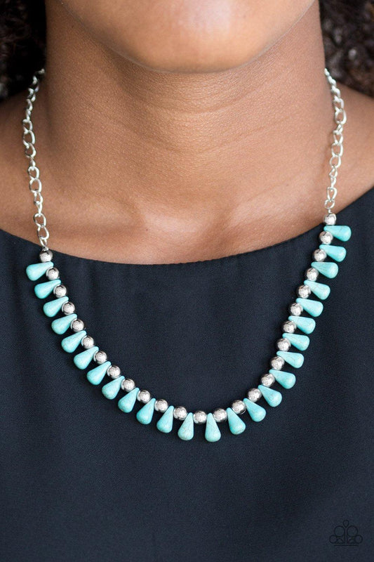 Paparazzi Accessories-Extinct Species - Blue Necklace