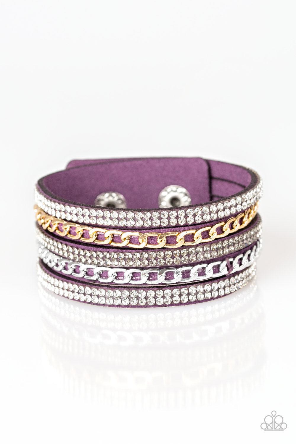 Paparazzi Accessories-Fashion Fiend - Purple Bracelet