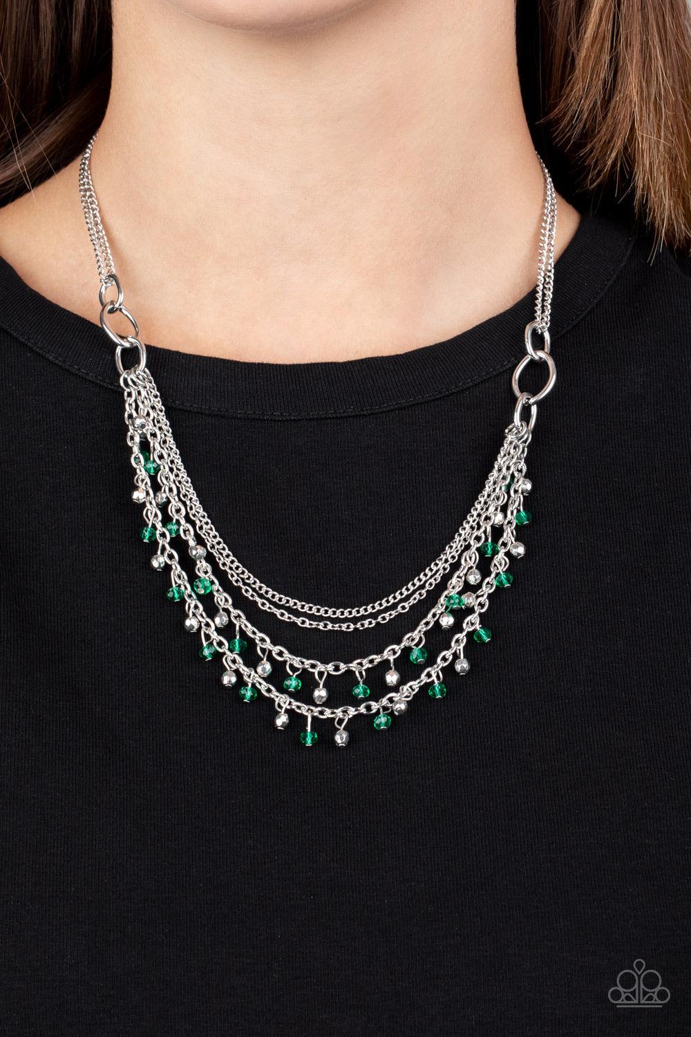 Paparazzi Accessories-Financially Fabulous - Green Necklace