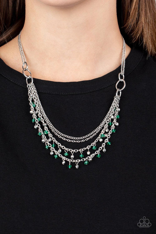 Paparazzi Accessories-Financially Fabulous - Green Necklace