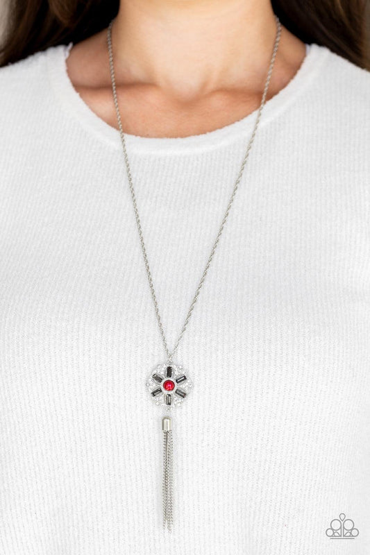 Paparazzi Accessories-Fine Florals - Red Necklace
