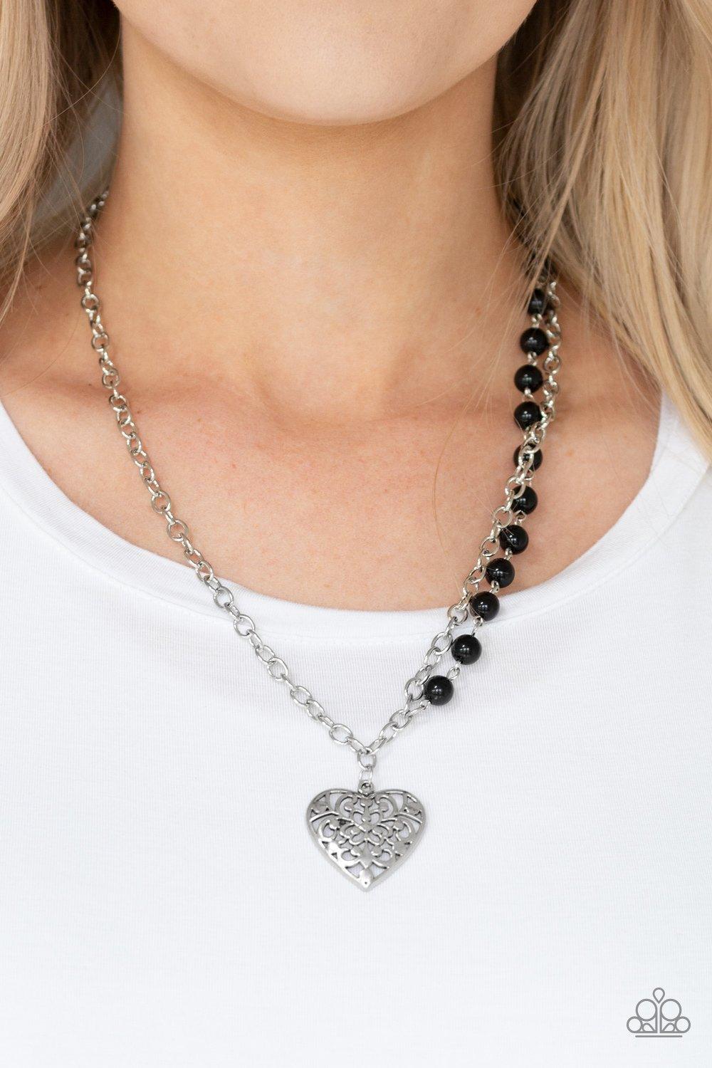 Paparazzi Accessories - Forever In My Heart - Black Necklace 