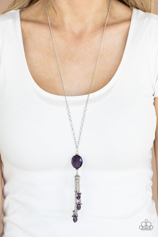 Paparazzi Accessories-Fringe Flavor - Purple Necklace