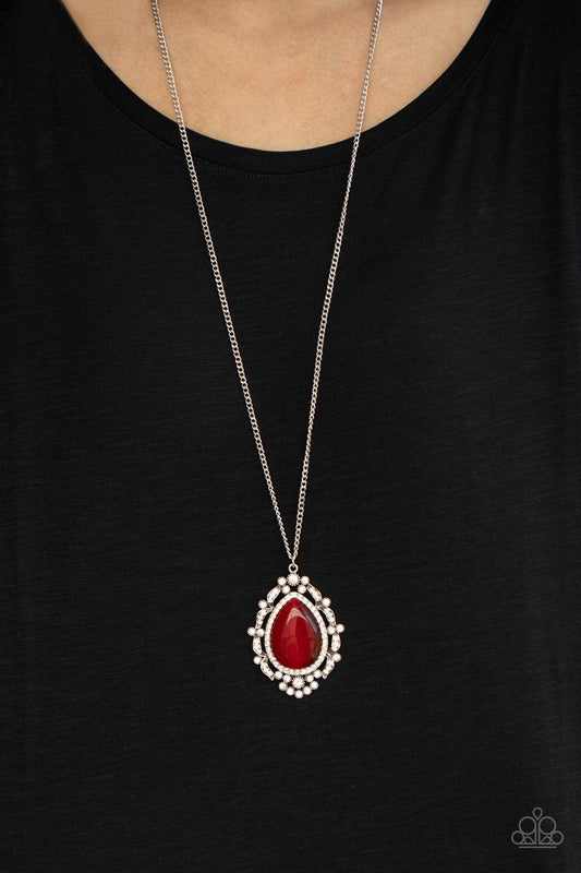 Paparazzi Accessories-Frozen Gardens - Red Necklace